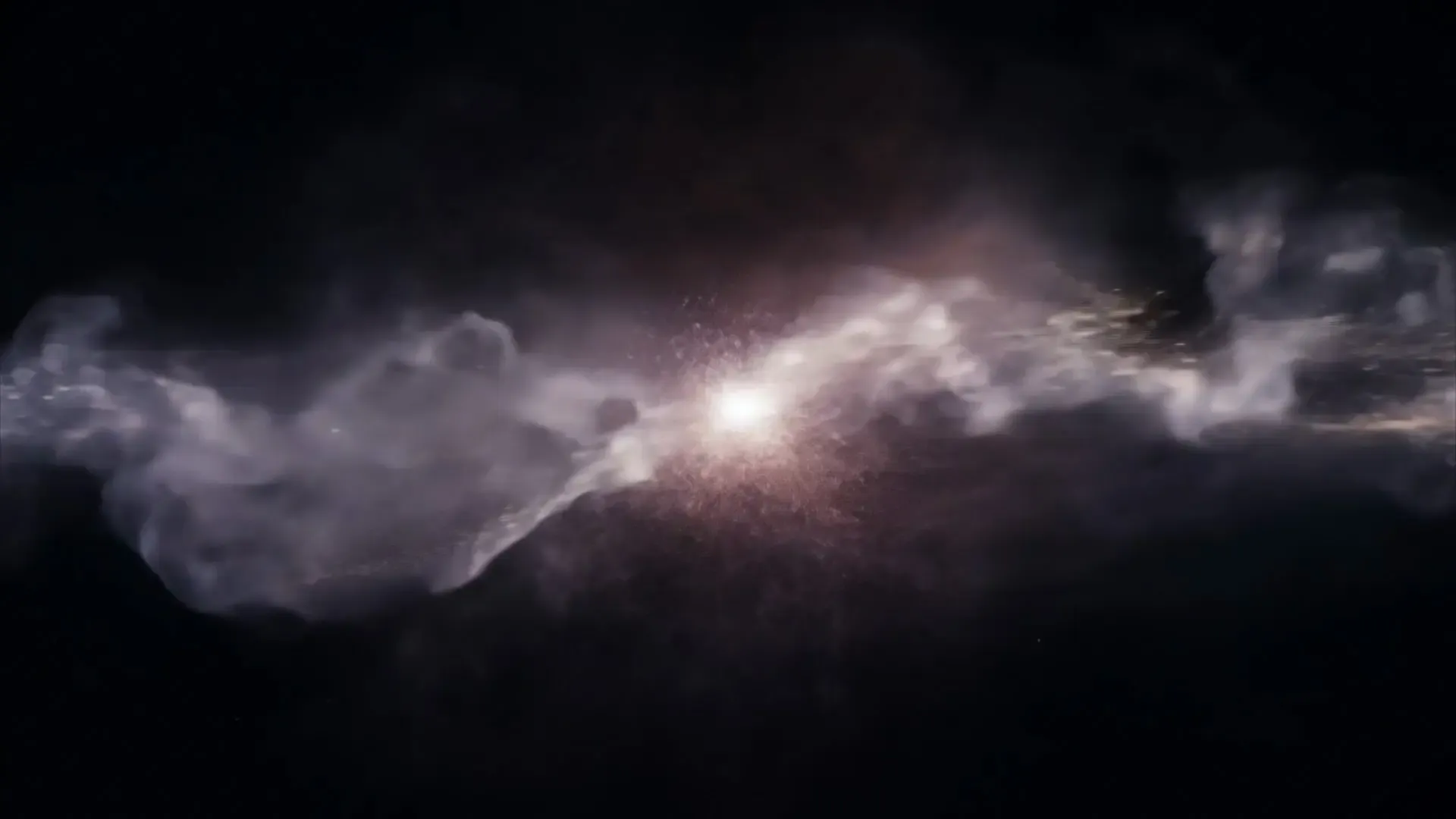 Explosive Particle Smoke Overlay for Cinematic Title Animation